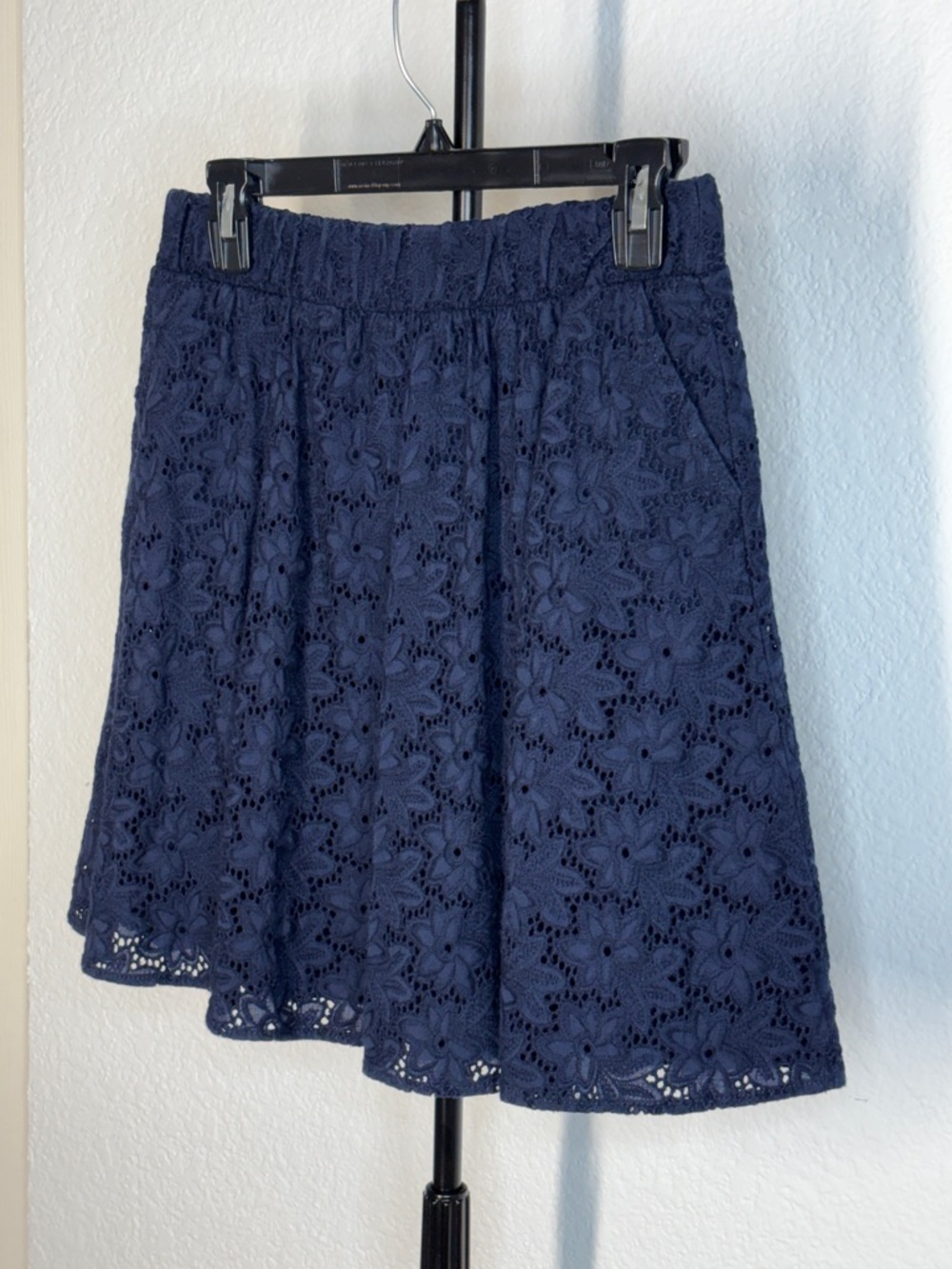 The Webster Navy Cotton Floral Lace Skater Skirt Small - Picture 4 of 8